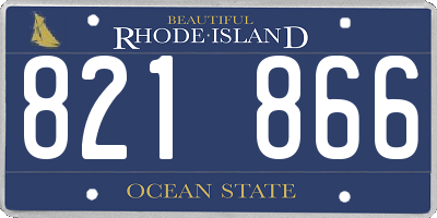 RI license plate 821866
