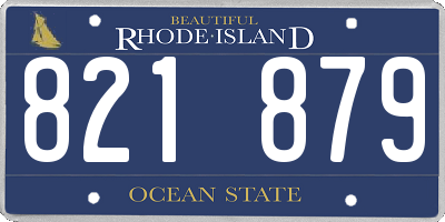 RI license plate 821879