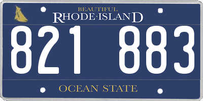 RI license plate 821883