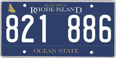 RI license plate 821886