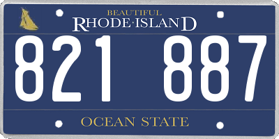RI license plate 821887
