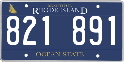RI license plate 821891
