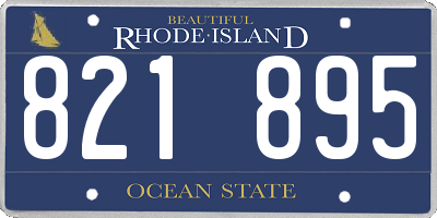 RI license plate 821895