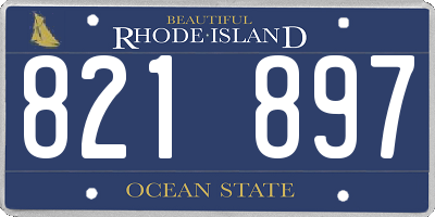 RI license plate 821897