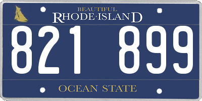 RI license plate 821899