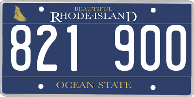 RI license plate 821900