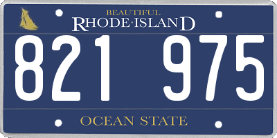 RI license plate 821975