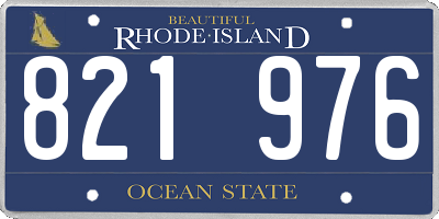 RI license plate 821976