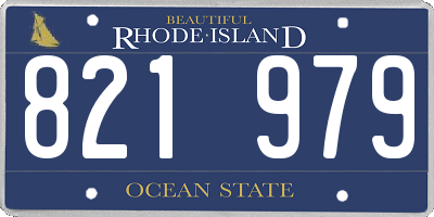 RI license plate 821979