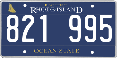 RI license plate 821995