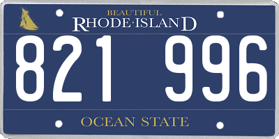 RI license plate 821996