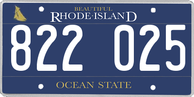 RI license plate 822025