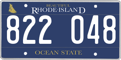 RI license plate 822048