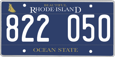 RI license plate 822050