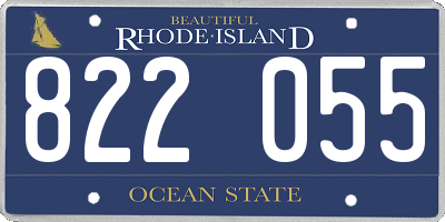 RI license plate 822055