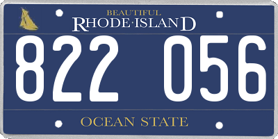 RI license plate 822056