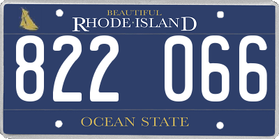 RI license plate 822066