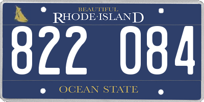RI license plate 822084