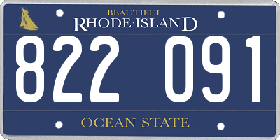 RI license plate 822091