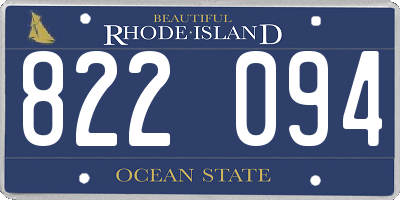RI license plate 822094