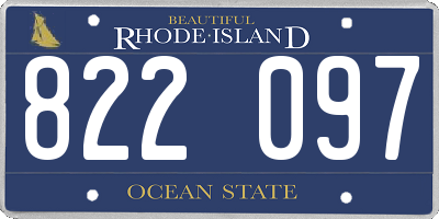 RI license plate 822097