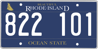 RI license plate 822101