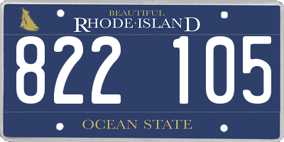 RI license plate 822105