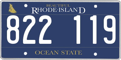 RI license plate 822119