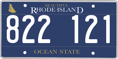 RI license plate 822121