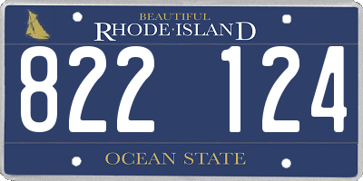 RI license plate 822124