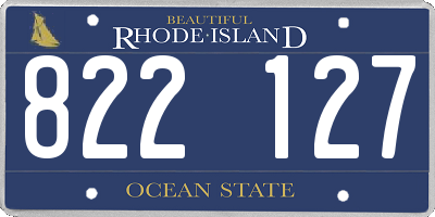 RI license plate 822127