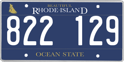 RI license plate 822129