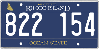 RI license plate 822154