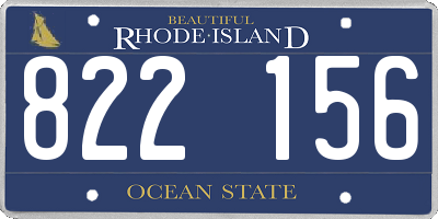 RI license plate 822156