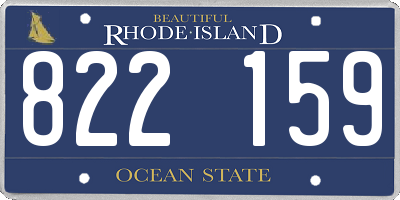 RI license plate 822159
