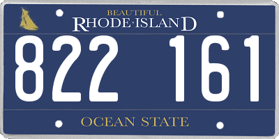 RI license plate 822161