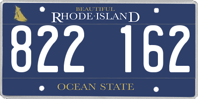RI license plate 822162