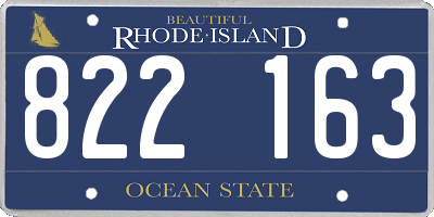 RI license plate 822163