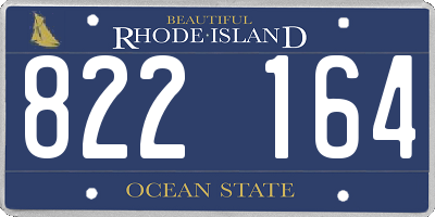 RI license plate 822164