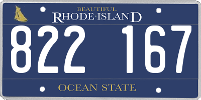 RI license plate 822167