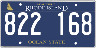 RI license plate 822168