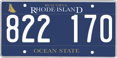 RI license plate 822170