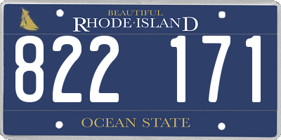 RI license plate 822171