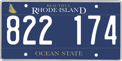 RI license plate 822174