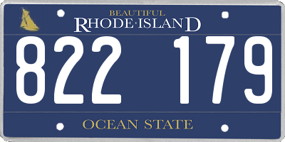 RI license plate 822179