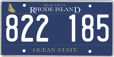 RI license plate 822185
