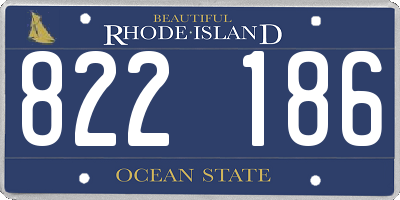 RI license plate 822186
