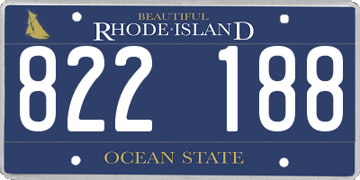 RI license plate 822188
