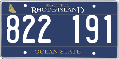 RI license plate 822191