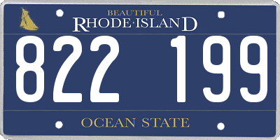 RI license plate 822199